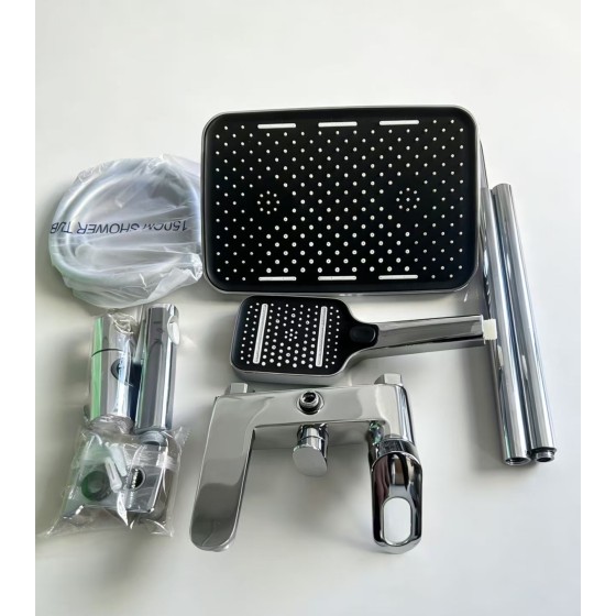 3013 Chrome and black shower set ,china